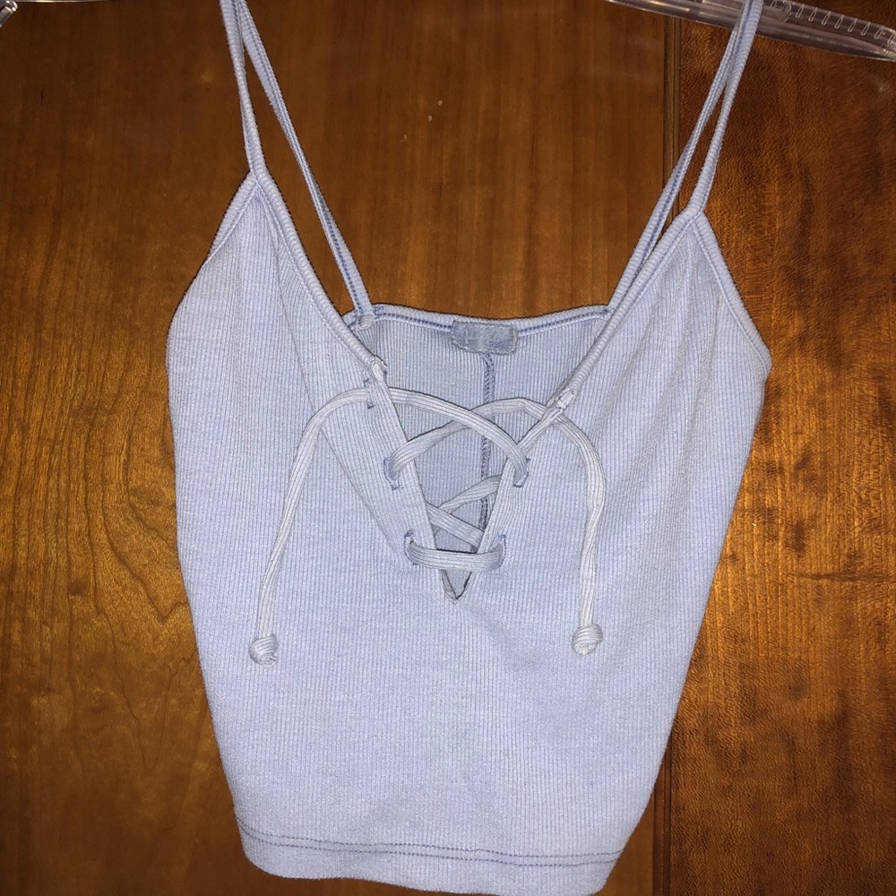 lace up crop top